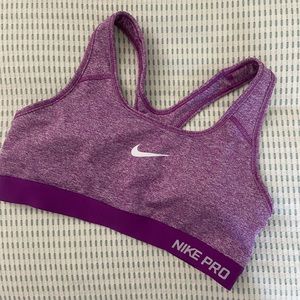 Purple Nike Pro Sports Bra